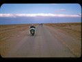 Straight road to the Atlas mountains